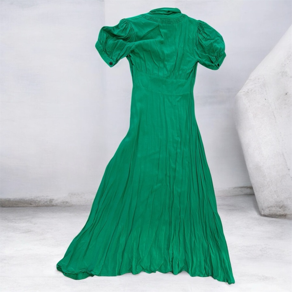 Collectif x Bright & Beautiful Green Dress - Picture 3 of 9